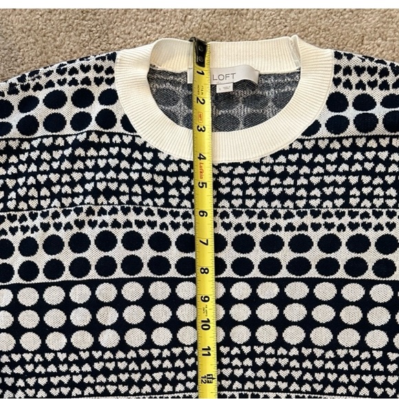 LOFT Black and White Patterned Sweater - Picture 12 of 12